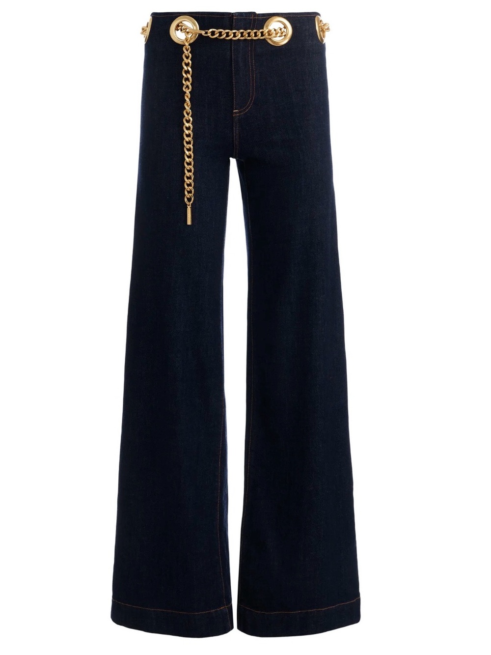 Alice + Olivia Jasper Chain Belt Jean, NEW